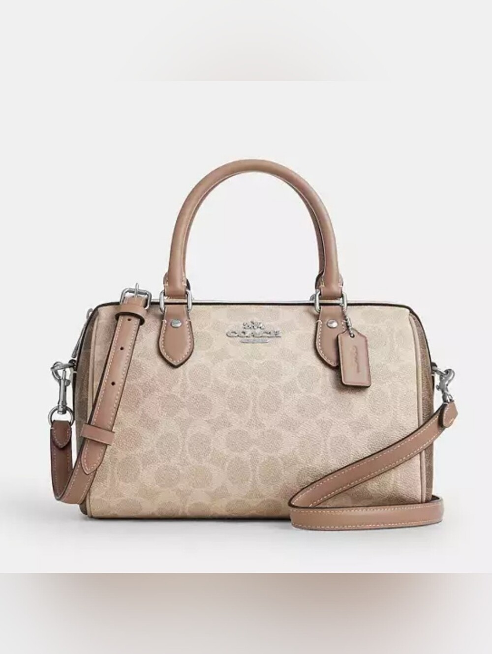 Coach Rowan Blocked Signiture Canvas Large Satchel Bag